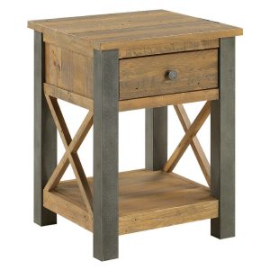 Oak & Grey Small Sideboard, Hair Pin Legs [Nevada]