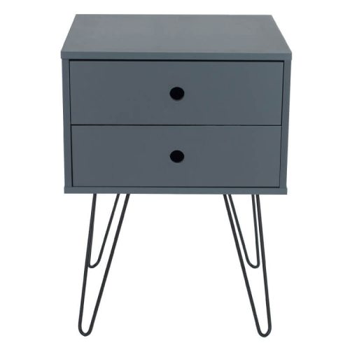 Blue Bedside Cabinet Hair Pin Legs [Options]