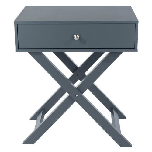 Blue X Leg Bedside Cabinet [Options]