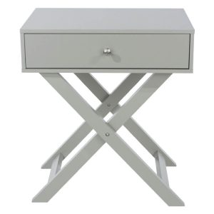 Gloss White Small Bedside Cabinet 1 Drawer [Lido]