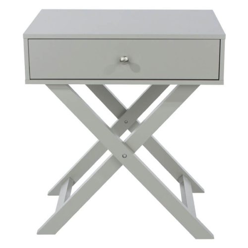 Grey X Leg Bedside Cabinet [Options]