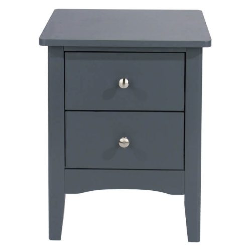 Blue 2 Drawer Petite Bedside Cabinet [Como]
