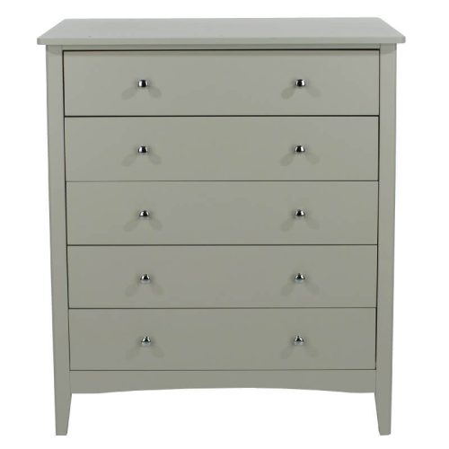 Grey Chest of 5 Drawers [Como]