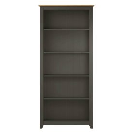 Grey & Pine Tall Bookcase 4 Shelves [Capri]