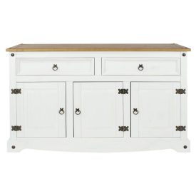 White & Pine Medium Sideboard [Corona White]