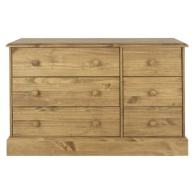 Pine Wide Chest of 6 Drawers [Cotswold]