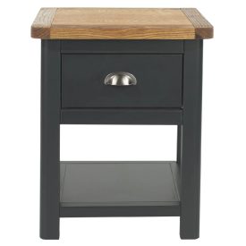 Dark Grey Small Bedside Cabinet 1 Drawer [Dunkeld]