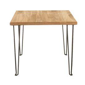 Waxed Pine Lamp Table with Hair Pin Legs [Augusta]
