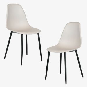 Black & Pine Waxed Formal Dining Chairs (x2)