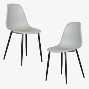 Black & Pine Waxed Formal Dining Chairs (x2)