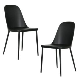 Duo Chair with Black Plastic Seat (x2) [Aspen]