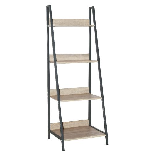 Oak & Grey Ladder Bookcase [Loft]