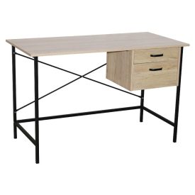 Oak & Grey Desk with 2 Drawers [Loft]