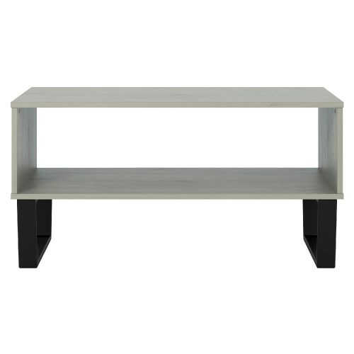 Grey & Black Coffee Table with Open Shelf [Texas]