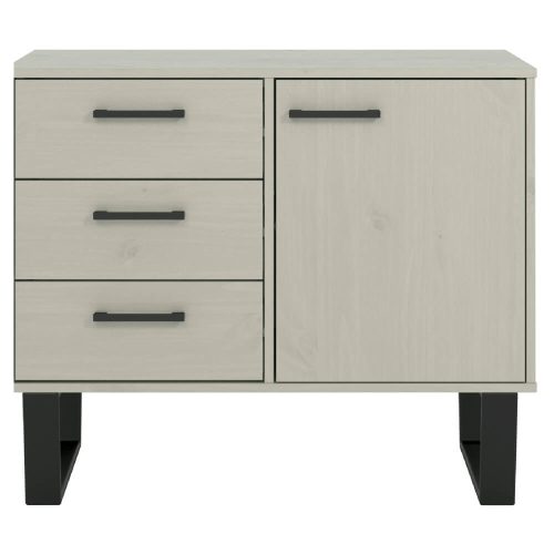 Grey Small Sideboard, 1 Door, 3 Drawers [Texas]