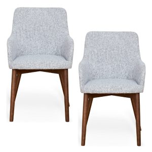 Curve Chair with White Plastic Seat (x2) [Aspen]