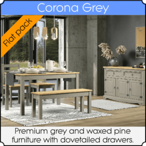 Cover image for the Corona Grey furniture range.