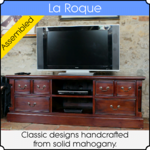 La Roque furniture range, showcasing the television unit.