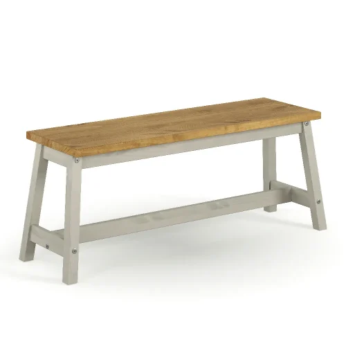Grey & Pine Live Edge Dining Bench [Corona Grey]