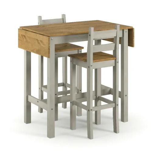 Grey & Pine Breakfast Bar Set (rectangular) [Corona Grey]