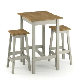 Grey & Pine Live Edge Breakfast Bar Set (small) [Corona Grey]