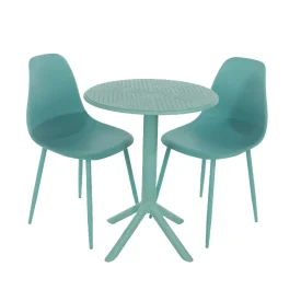 Sky Blue Cala Bistro Set, Table and 2 Chairs [Rimini]