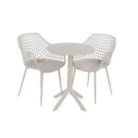 Calico Lattice Bistro Set, Table and 2 Chairs [Rimini]