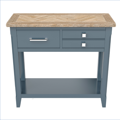 Blue & Oak Small Console Table [Signature Blue]