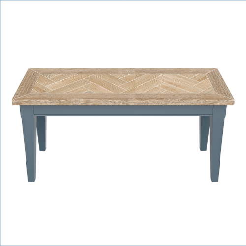 Blue & Oak Dining Bench (130 cm) [Signature Blue]