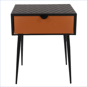 Black & Copper 1 Drawer Bedside Cabinet [Options]