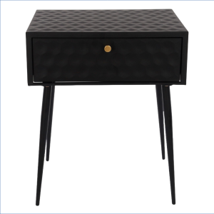Black & Copper 1 Drawer Bedside Cabinet [Options]