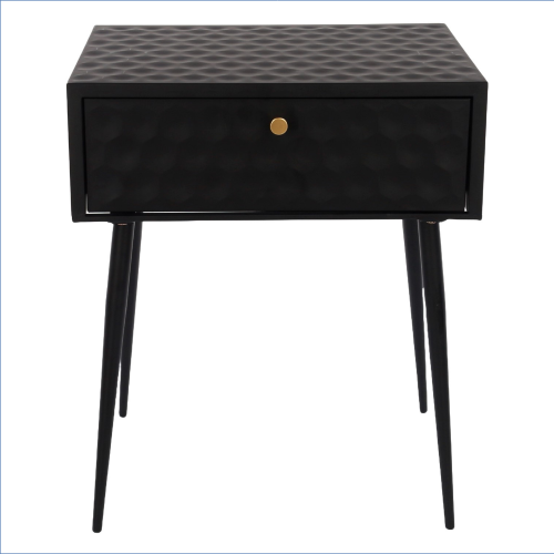 Black 1 Drawer Bedside Cabinet [Options]