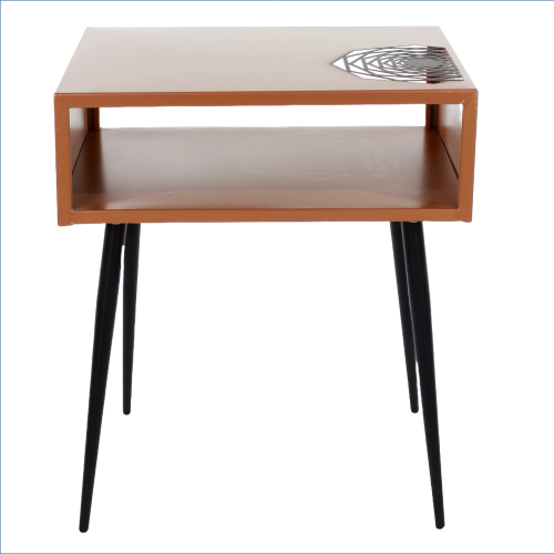 Copper & Black Open Bedside Cabinet [Options]