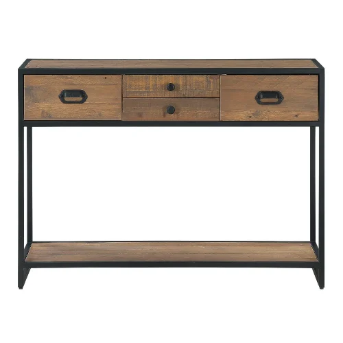 Reclaimed Large Console Table with 4 Drawers [Ooki]