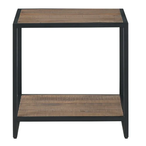 Reclaimed Lamp or Side Table with Shelf [Ooki]