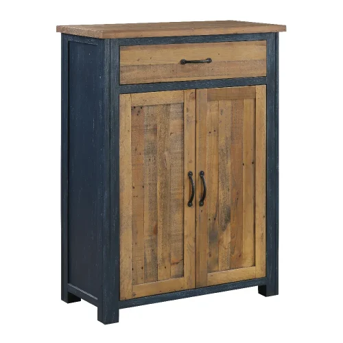 Reclaimed Shoe Cupboard With Drawer [Splash of Blue]
