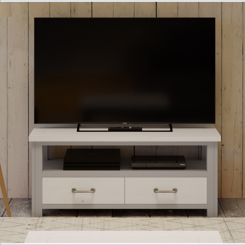 Grey Television Unit with 2 Drawers [Greystone]