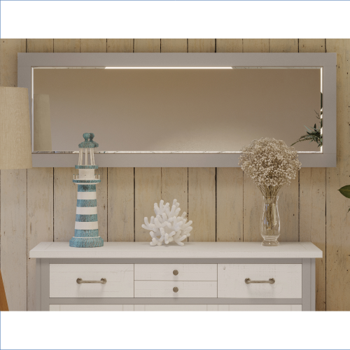 Grey Extra Long or Wide Wall Mirror [Greystone]