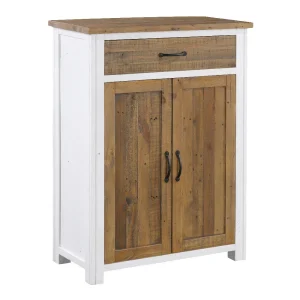 Reclaimed Lamp Table with Drawer [Splash of White]