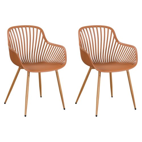 Terracotta Sunray Bistro Armchairs (x2) [Rimini]