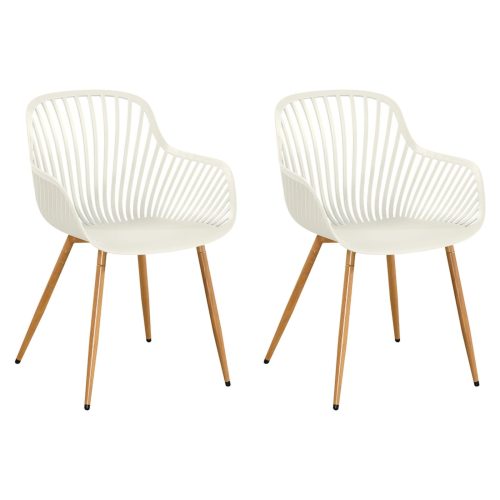 White Sunray Bistro Armchairs (x2) [Rimini]