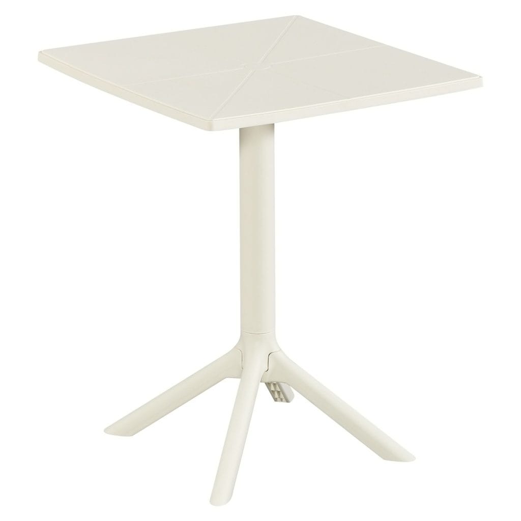 White Square Plastic Bistro Table [Rimini]