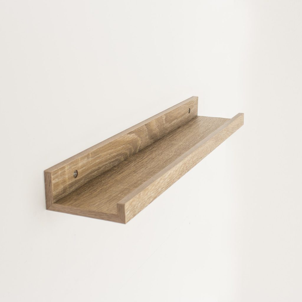 Oak Effect 58cm Floating Book Shelf [Dura]