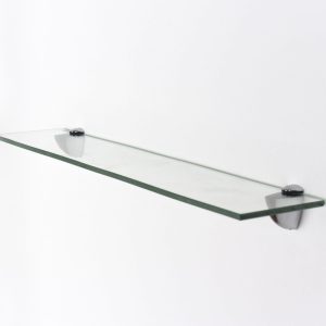 Antique Waxed Pine 60cm Chunky Live Edge Shelf with Metal Bracket Kit [Shelco]