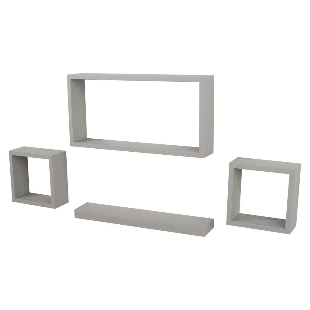 Light Grey 4 Piece Floating Shelf Set [Hudson]