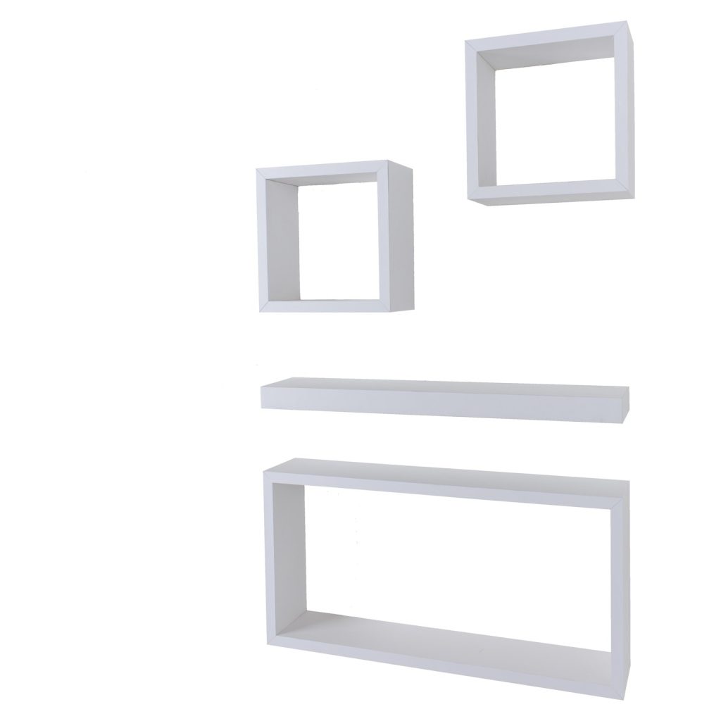 Matt White 4 Piece Floating Shelf Set [Hudson]