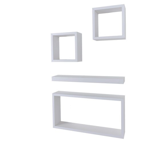 Matt White 4 Piece Floating Shelf Set [Hudson]