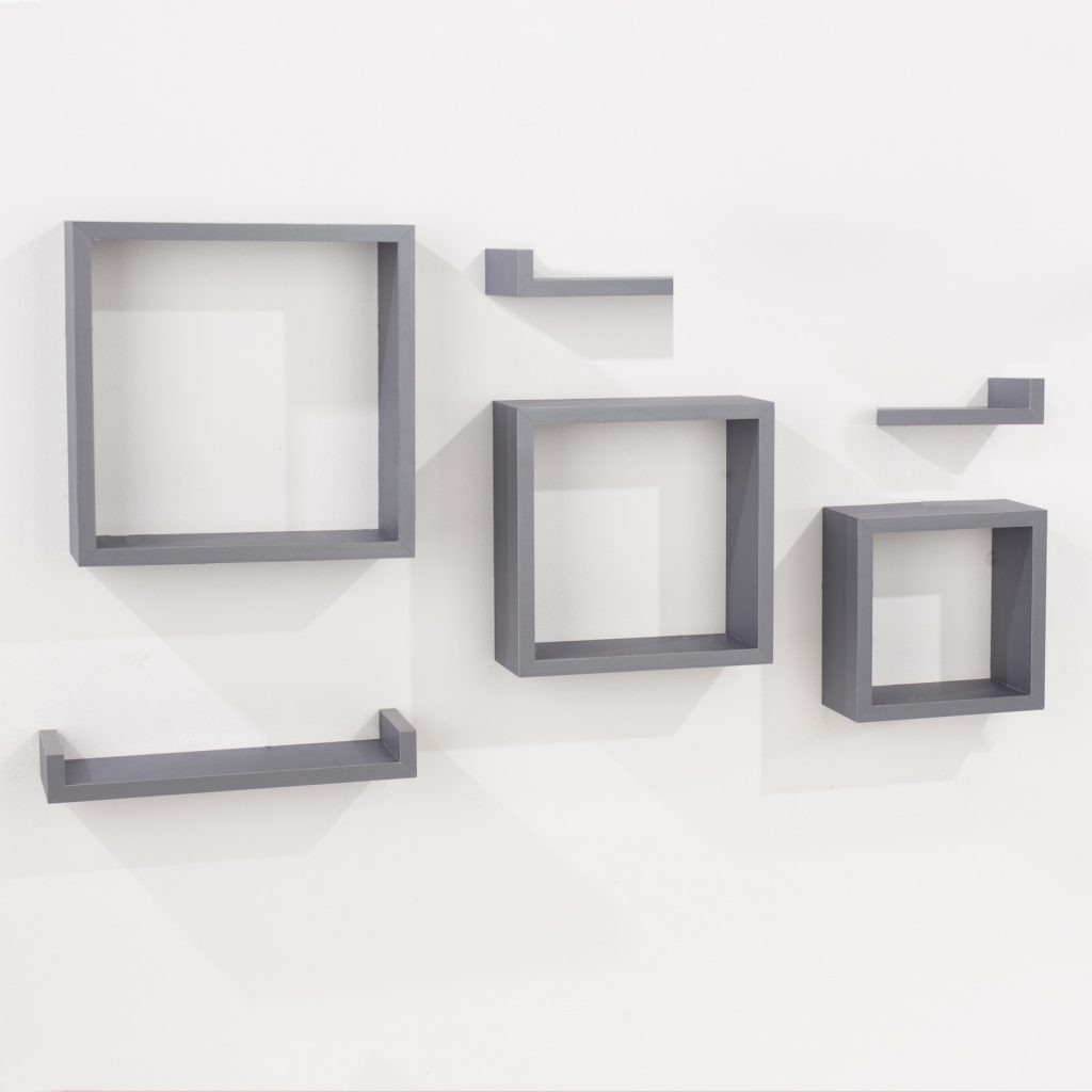 Matt Grey 6 Piece Floating Shelf Kit [Hudson]