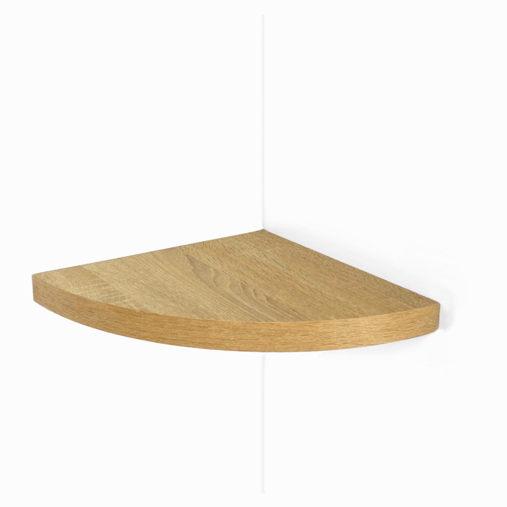 Oak 29.5cm Floating Corner Shelf Kit [Hudson]