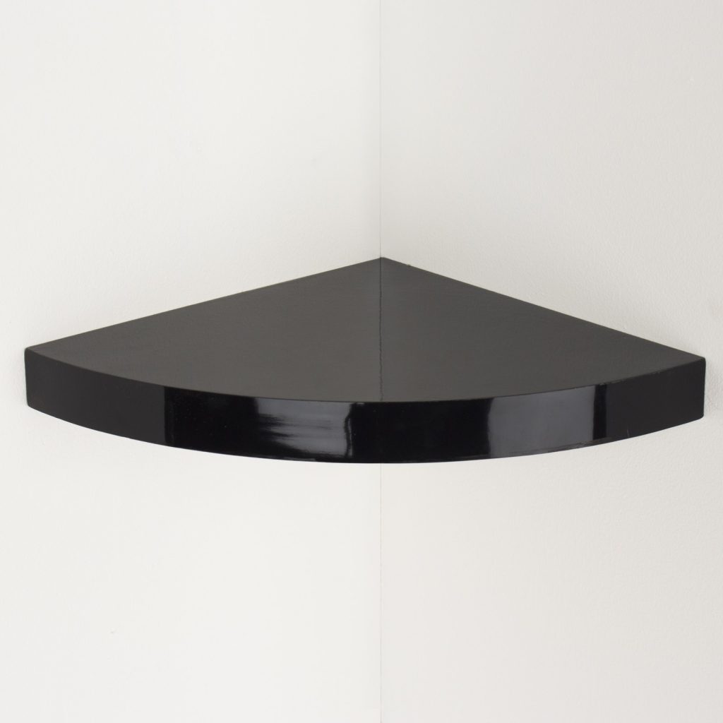 Gloss Black 29.5cm Floating Corner Shelf Kit [Hudson]